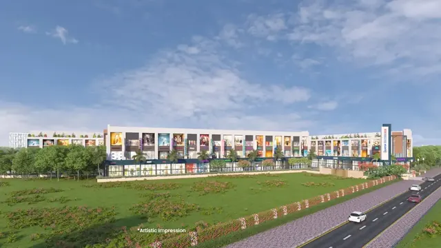 Microtek Success Hub — wide view from road (render)