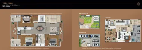 MRG Crown 3BHK floor plan