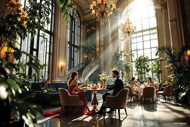 MRG Crown — clubhouse interior lounge render