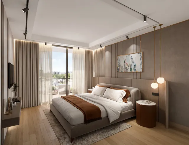The Oryza — Bedroom interior (artistic impression)
