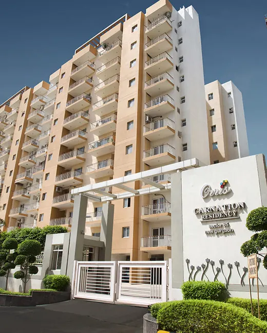 Orris Carnation Residency — entrance and towers (real photo)
