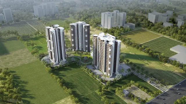 Oxirich Chintamani — aerial view (render)