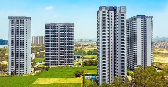 Paras Dews — towers and lawns (real photo)