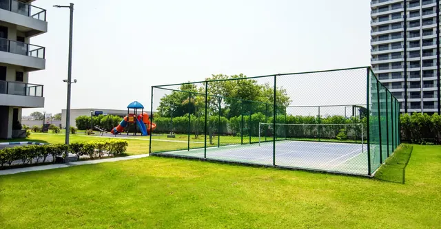 Paras Dews — sports court and lawns (real photo)