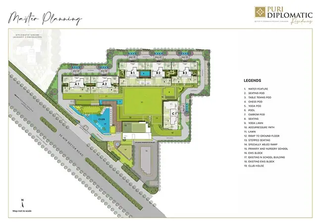 Puri Diplomatic Residences master plan / site layout