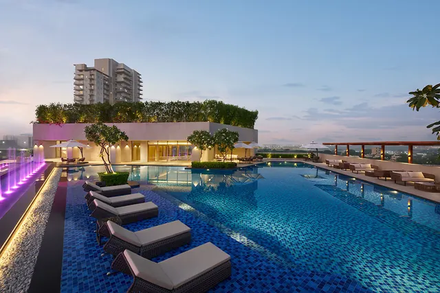 Puri Diplomatic Residences — pool deck (real photo)