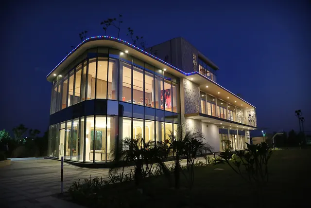 Puri Emerald Bay — clubhouse at night (real photo)