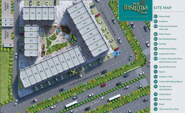 ROF Insignia Souk master plan / site layout