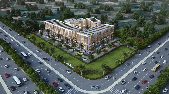 ROF Insignia Souk — aerial view from corner (render)