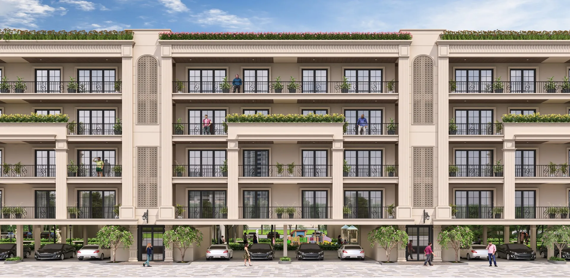 ROF Pravasa — low-rise floors elevation (render)