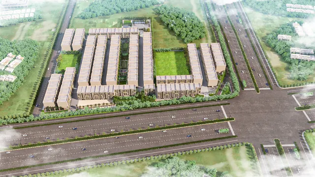 ROF Pravasa — aerial view with access roads (render)