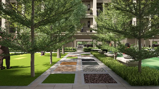 ROF Pravasa — landscaped walkway (render)