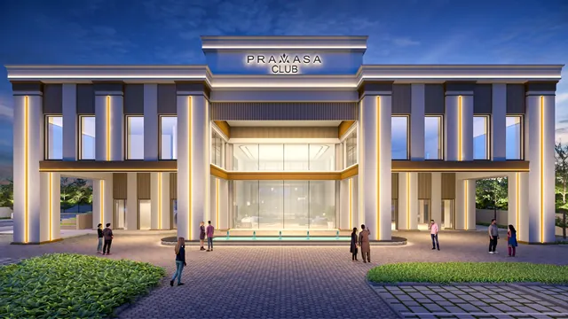 ROF Pravasa — Pravasa Club at dusk (render)
