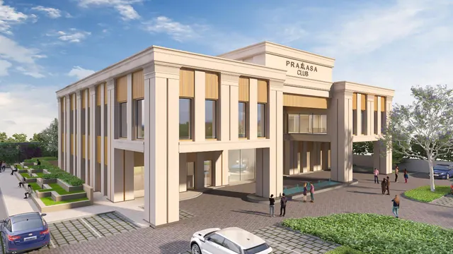 ROF Pravasa — clubhouse exterior (render)