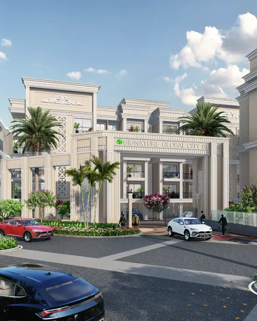 Signature Global City 81 — entrance and low-rise floors