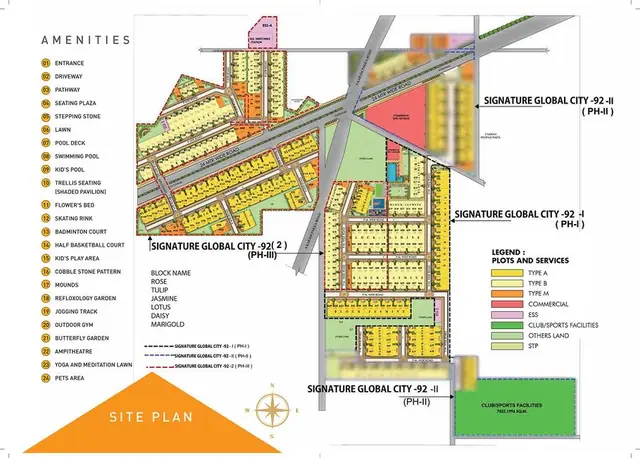 Signature Global City 92 master plan / site layout