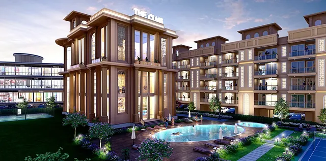 Signature Global City 92 — clubhouse with pool