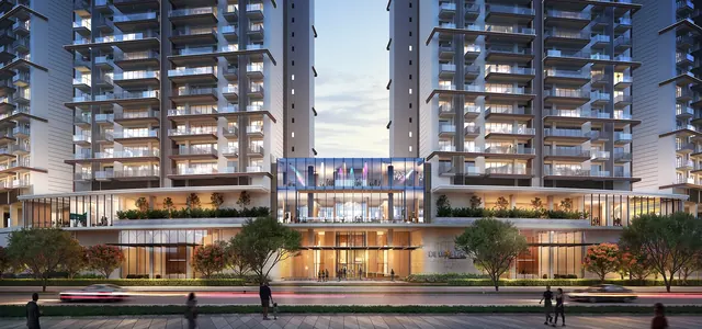 Signature Global Deluxe DXP 37D — towers and drop-off elevation