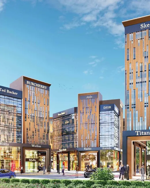 Signature Global SCO 37D — Street-level render of the SCO buildings