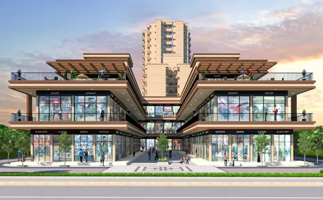 Signature Global Signum 37D IV — Central entrance render