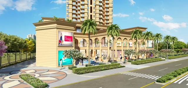 Signature Global Signum 95 — Artistic impression of the corner elevation