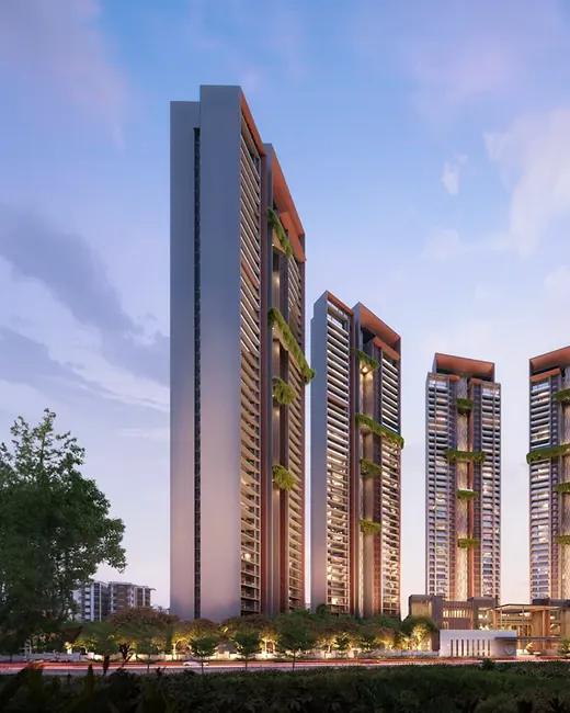 Signature Global Titanium SPR — towers at dusk