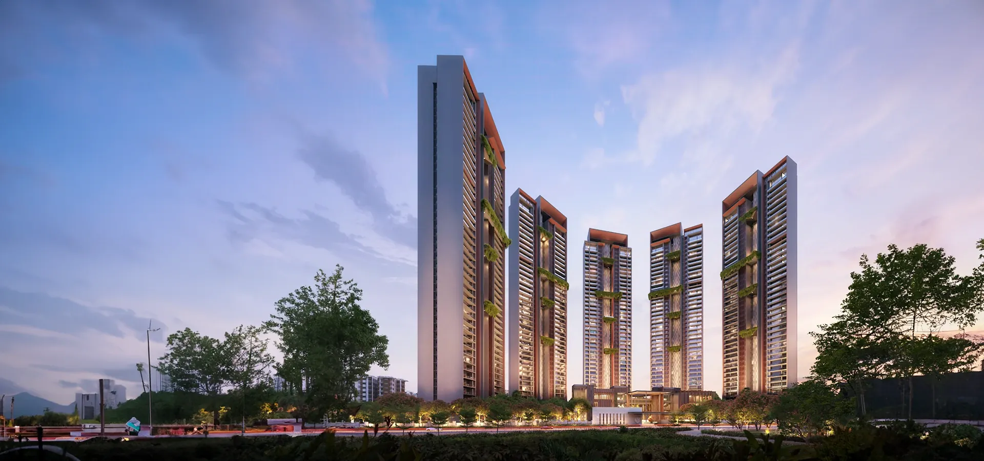 Signature Global Titanium SPR — towers at dusk