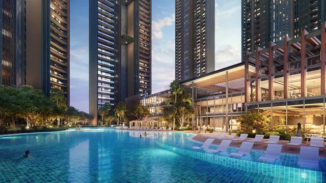 Signature Global Titanium SPR — swimming pool with towers