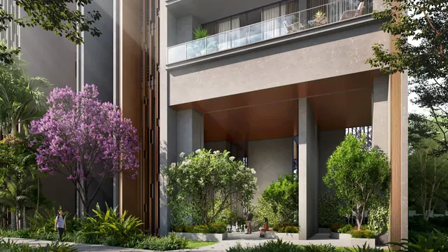 Signature Global Titanium SPR — tower entrance and landscape