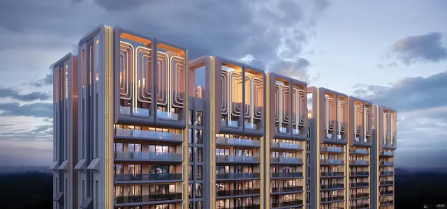 Signature Sarvam — tower facade close-up