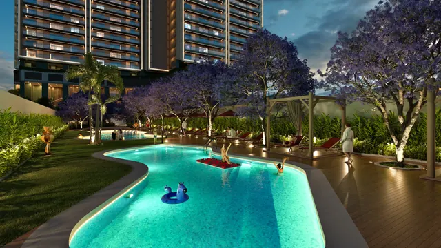 Signature Twin Towers DXP — landscaped pool