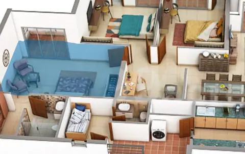 Smartworld One DXP 4.5 BHK + Servant floor plan