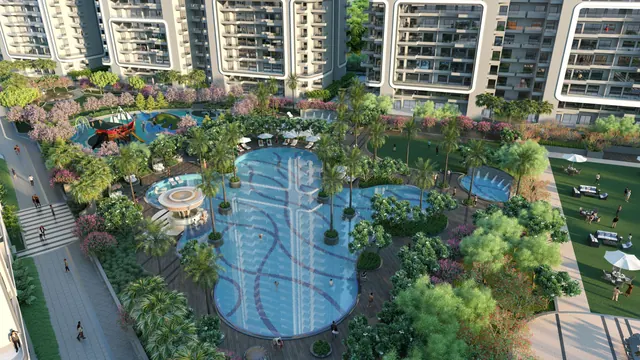 Smartworld One DXP — aerial view of central landscape