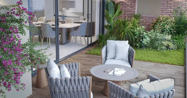 Private garden terrace