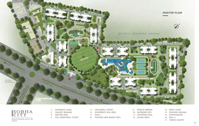 Sobha City Gurgaon master plan / site layout
