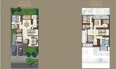 Sobha International City 4 BHK floor plan