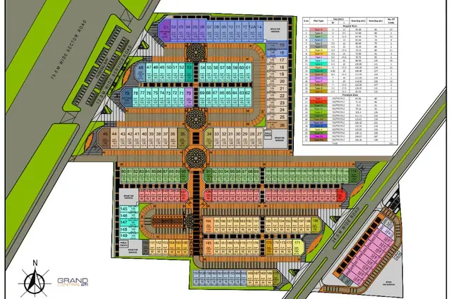 Spaze Grand Central 114 master plan / site layout