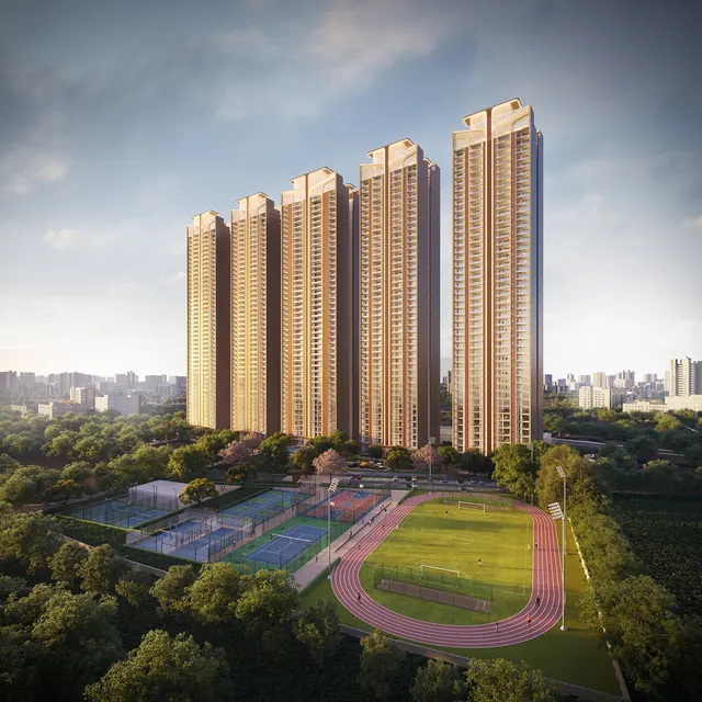 Suncity Monarch Residences — Towers with sports arena and running track