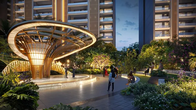 Suncity Monarch Residences — Landscaped central greens with pavilion