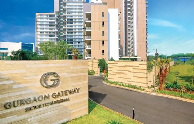 Tata Gurgaon Gateway — entrance signage with towers (actual photo)