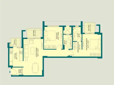 Tata La Vida 2 BHK floor plan