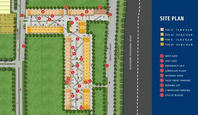Vatika Footfalls master plan / site layout