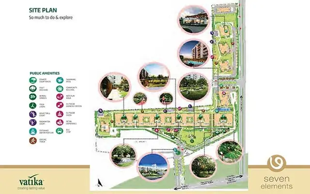 Vatika Seven Elements master plan / site layout