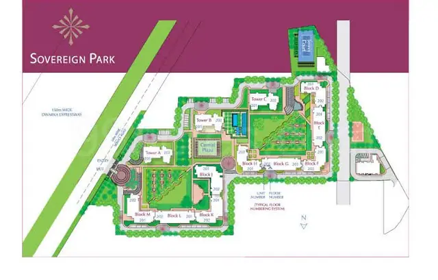 Vatika Sovereign Park master plan / site layout