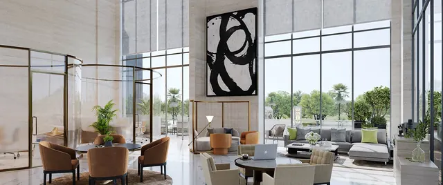 Whiteland The Aspen — entrance lobby (interior render)